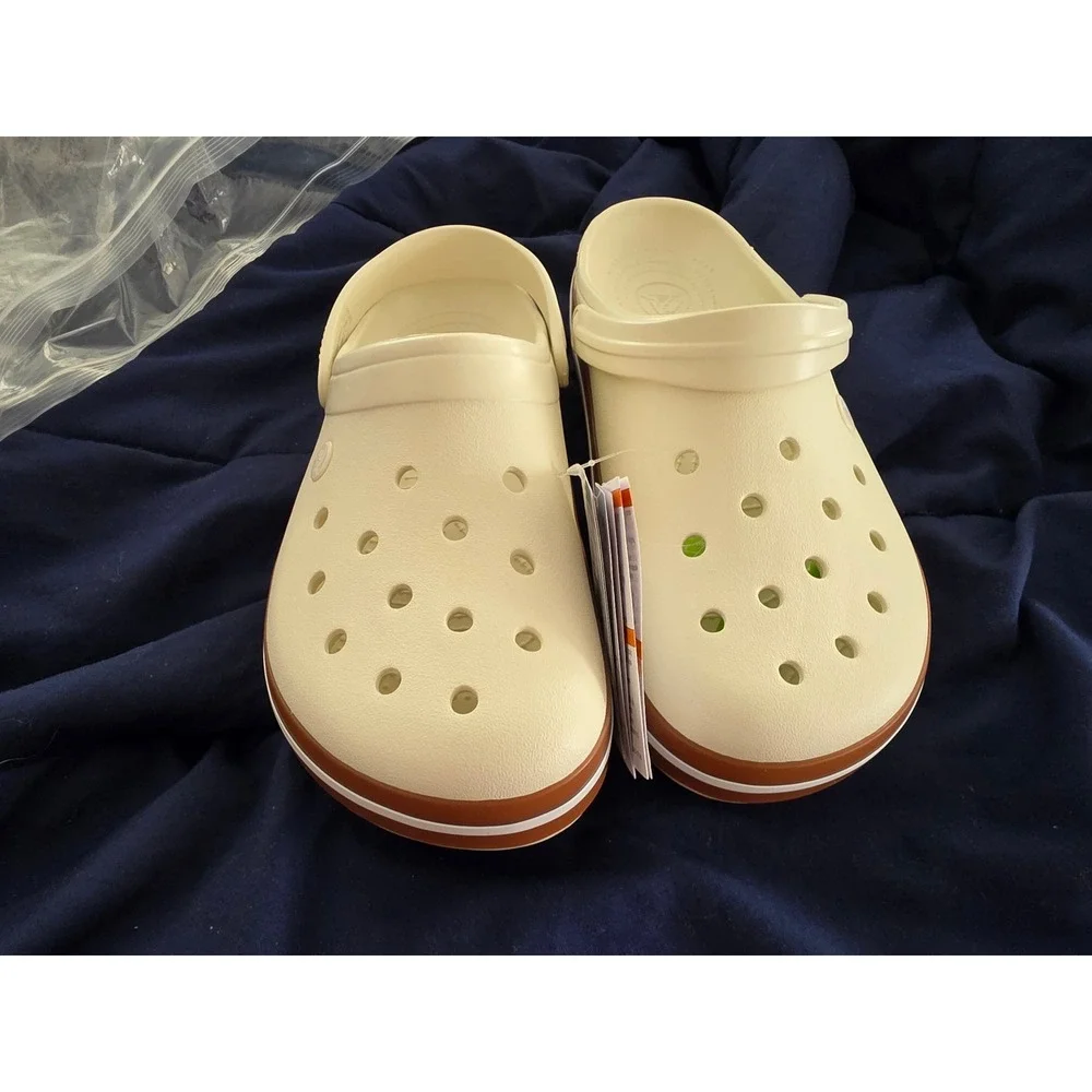 Crocs‎ Crocband Gum Clog Bone Brown Mens Size 12 New 212756-2MD